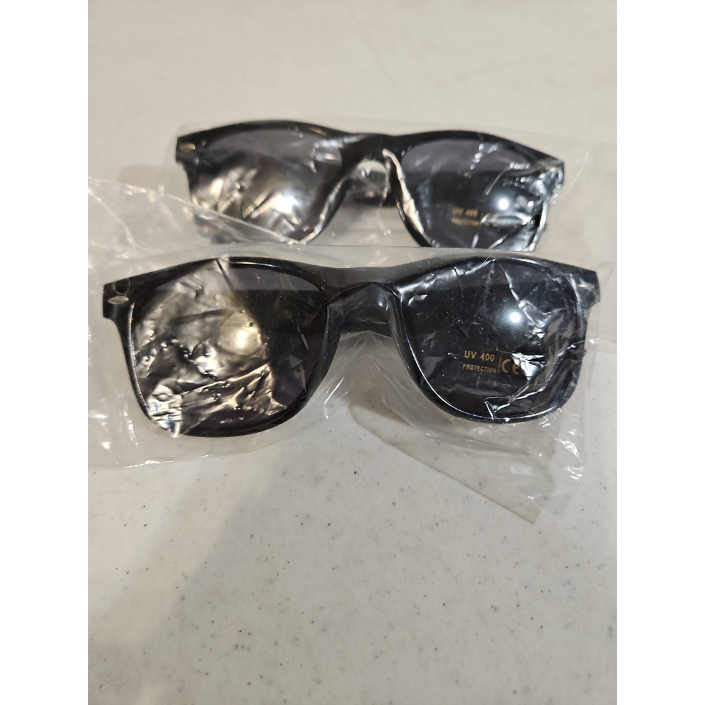 Uber Eats Sunglasses UBER Logo Black UV400 Protection 2 Pair New In Package